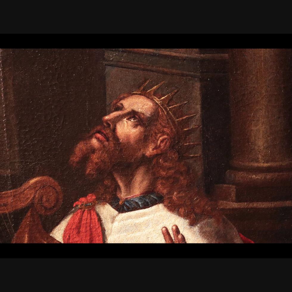 David che suona l'arpa.....